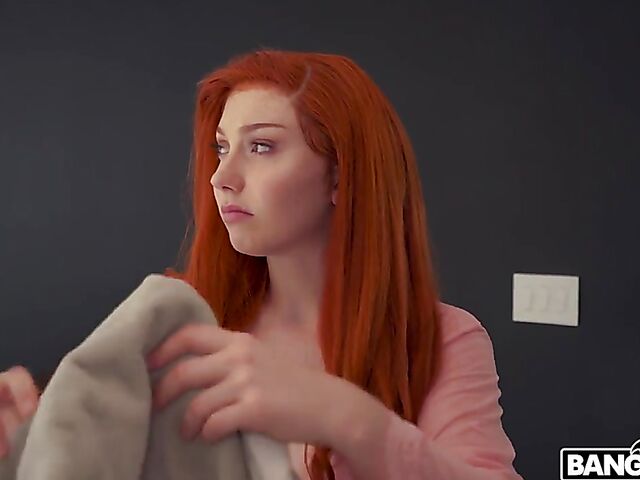 Big ass redhead Arietta Adams gets pounded by a cable guy