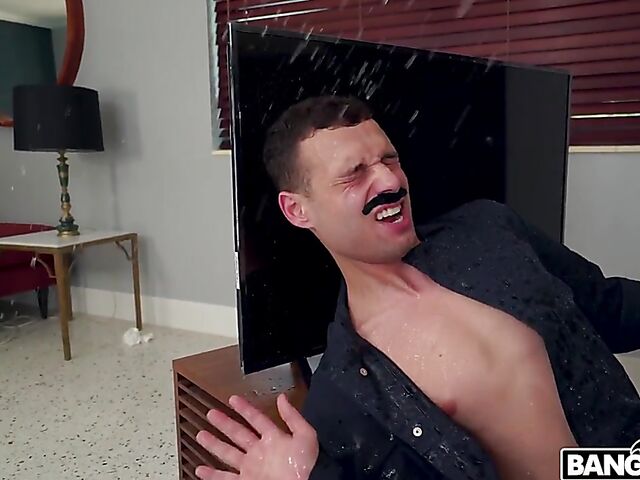 Big ass redhead Arietta Adams gets pounded by a cable guy