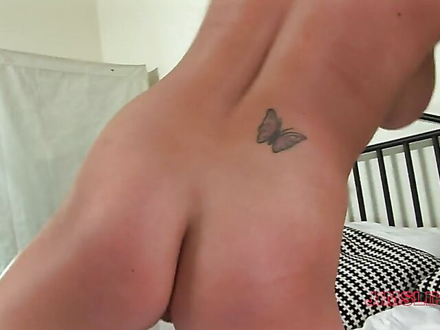 Sasha's pierced clit and big boobs POV while fucking Jim