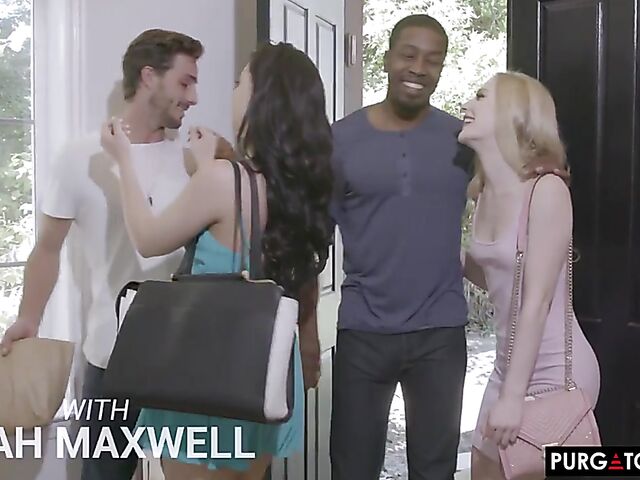 Interracial foursome with two lovely girls Emma Starletto and Whitney Wright