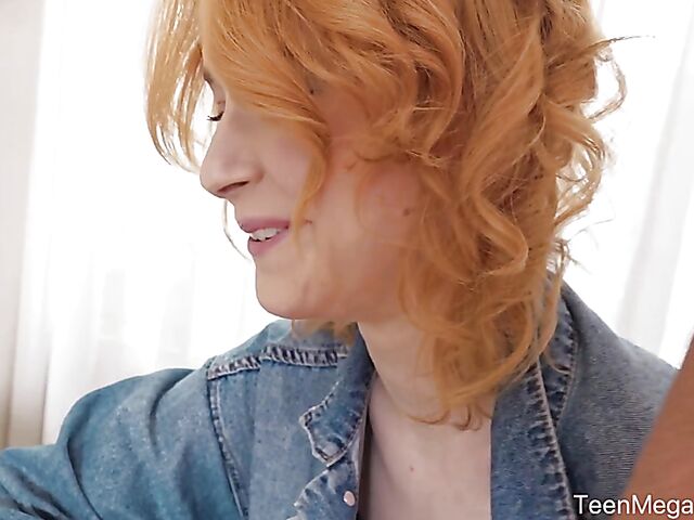 Golden-haired pale girl Sweetie Plum loves that dick in her shaved pussy