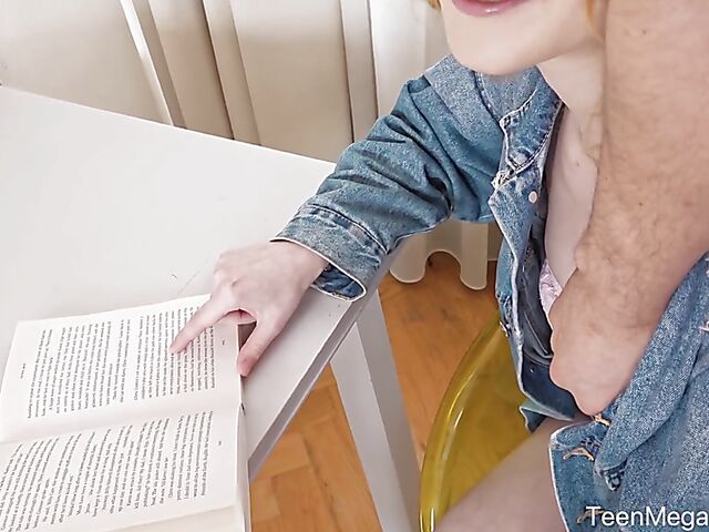 Golden-haired pale girl Sweetie Plum loves that dick in her shaved pussy