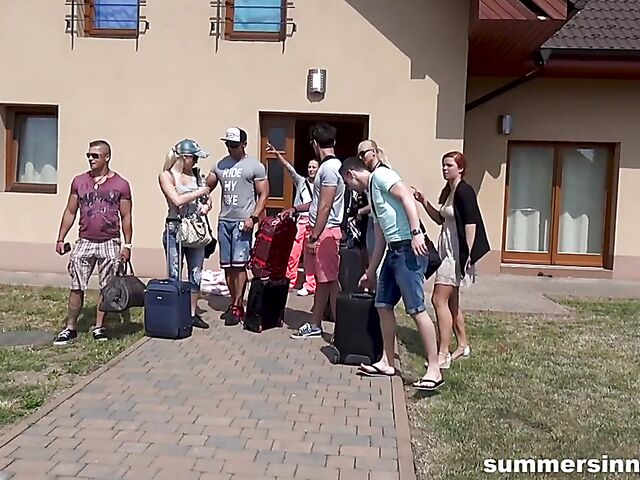 Mea Melone and Jarushka Ross have hot sex in a limo in front of a couple