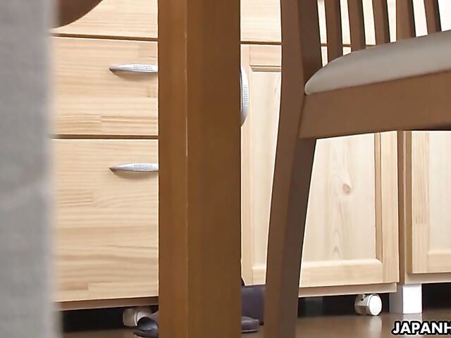 Shinobu Igarashi - Japanese milf maid nude cleaning and more in the kitchen