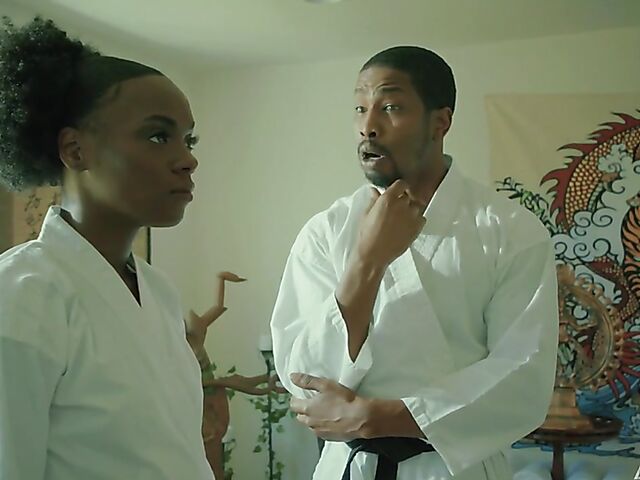 Lesbian ebony babes Kira Noir and Noemie Bilas are so horny