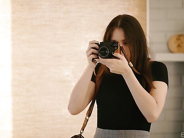 Sensual sex with beautiful photographer Liv Wild