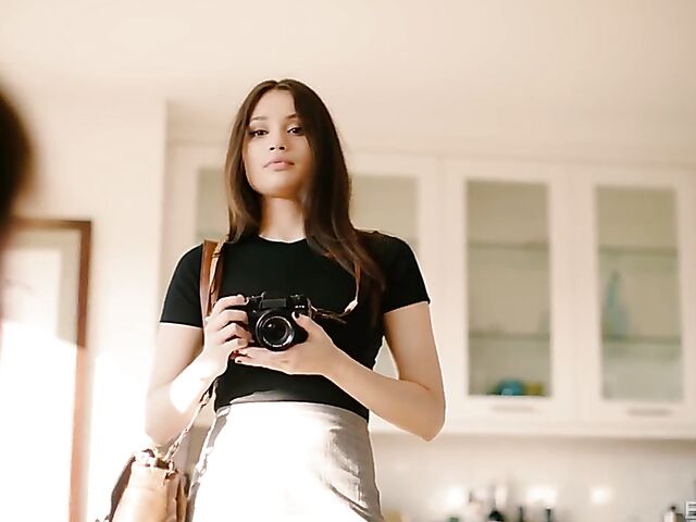 Sensual sex with beautiful photographer Liv Wild