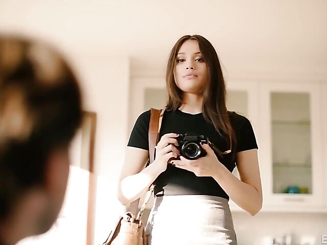 Sensual sex with beautiful photographer Liv Wild