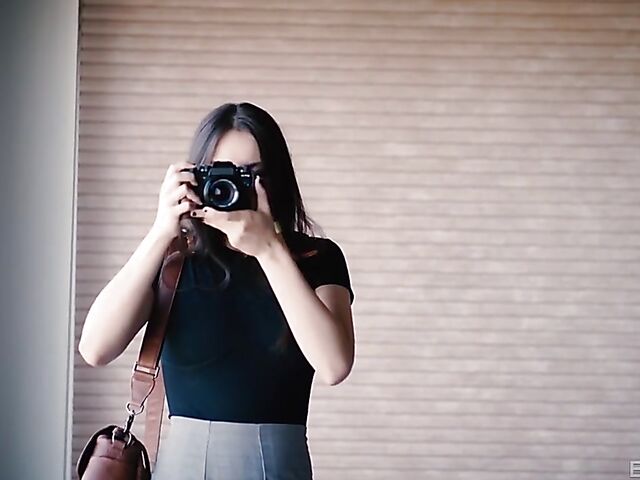 Sensual sex with beautiful photographer Liv Wild