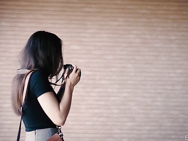 Sensual sex with beautiful photographer Liv Wild