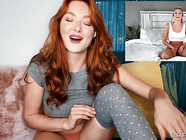 Lacy Lennon & Emma Hix - Girls masturbate together via video chat