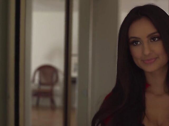 Christmas threesome with bi girls Eliza Ibarra and Jessie Saint