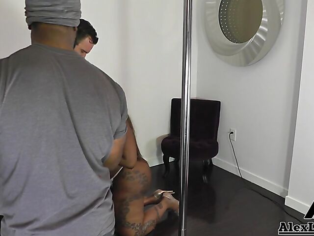 Phat ass ebony Victoria Cakes and Alex Legend interracial BTS