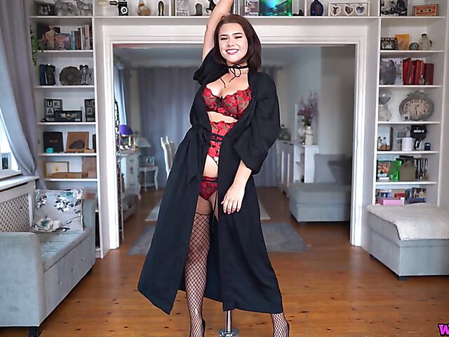 Effie Diaz pole dance in lingerie and JOI POV fantasy