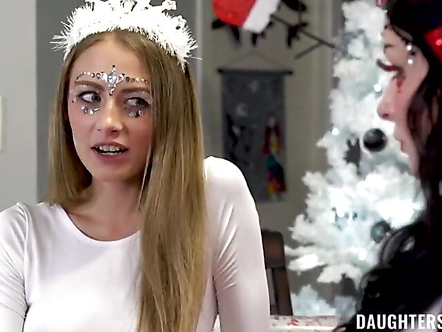 Dads fucking daughters Christmas fantasy with Alice Pink and Kyler Quinn