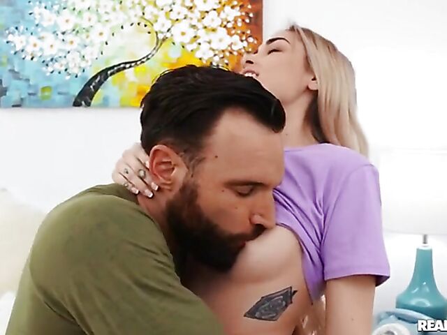 Horny girl Delilah Day has a good time with Alex Legend and love his fat cock