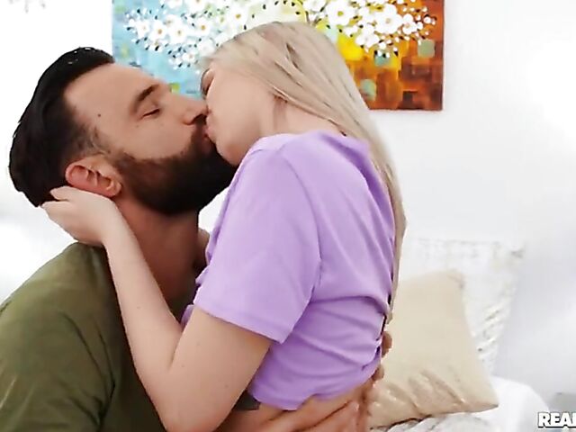 Horny girl Delilah Day has a good time with Alex Legend and love his fat cock