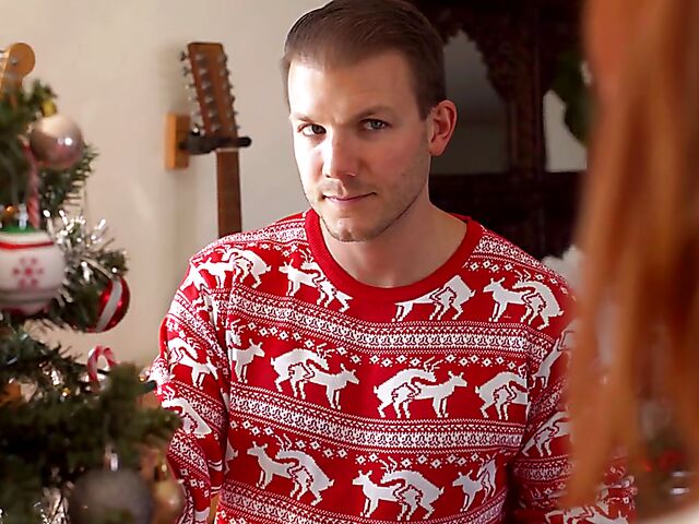 Perfect Christmas with big tits redhead MILF Lauren Phillips