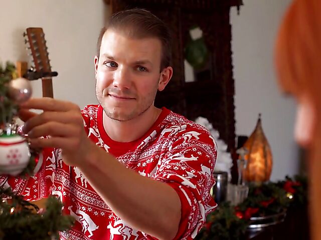 Perfect Christmas with big tits redhead MILF Lauren Phillips