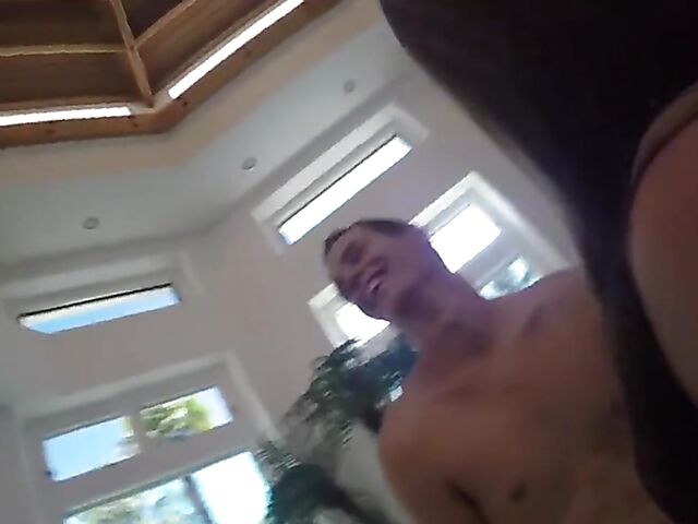 Hope Howell and Adriana Chechik gagging deepthroat gangbang and bukkake outdoors