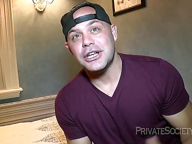 Two girls one guy private threesome with small tit girls