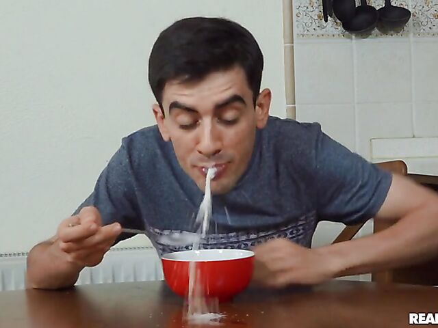 Crazy kitchen sex with shaved asian milk lover Katana