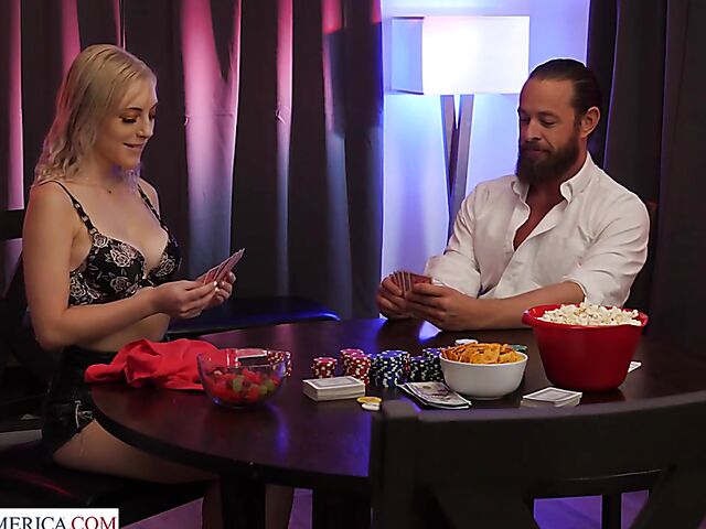 Playing a strip game with daughters hot friend Jamie Jett