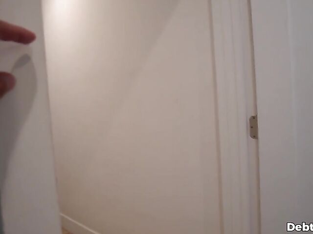 Liz Jordan - POV teen brunette Liz Jordan pays debt with her pussy