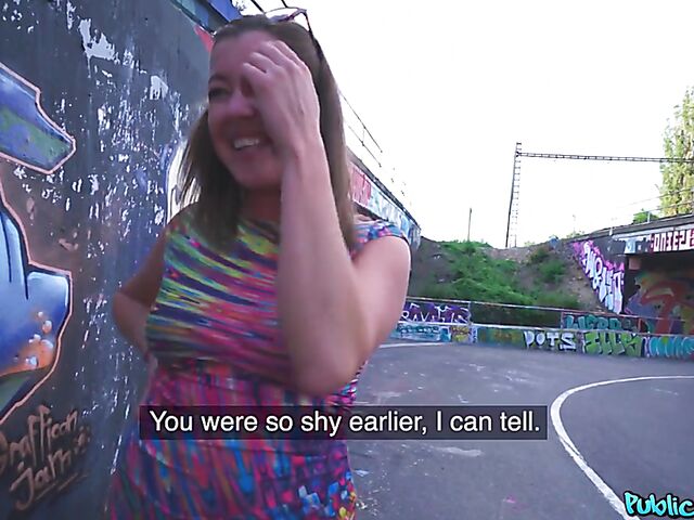 Slutty Elisa Tiger gets picked up and paid for sex in a public place