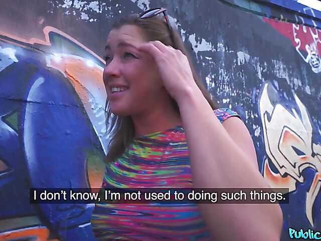 Slutty Elisa Tiger gets picked up and paid for sex in a public place