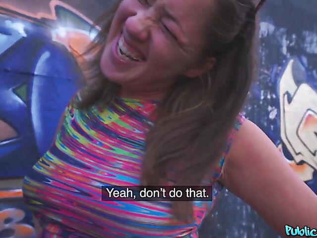 Slutty Elisa Tiger gets picked up and paid for sex in a public place