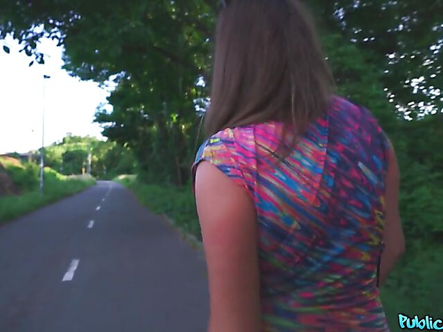 Slutty Elisa Tiger gets picked up and paid for sex in a public place