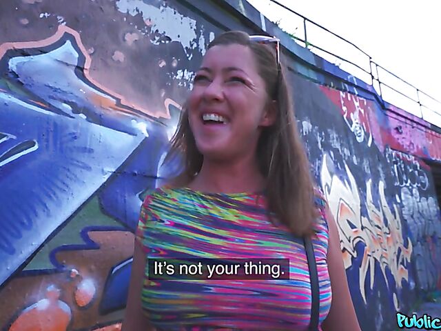 Slutty Elisa Tiger gets picked up and paid for sex in a public place