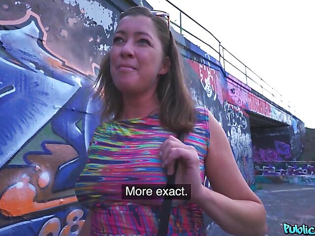 Slutty Elisa Tiger gets picked up and paid for sex in a public place