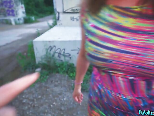 Slutty Elisa Tiger gets picked up and paid for sex in a public place