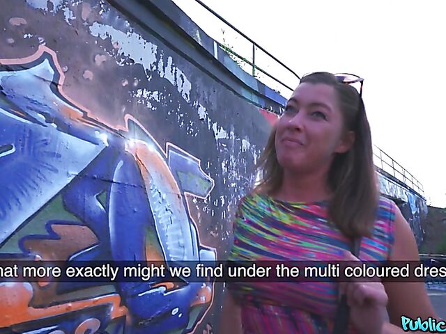 Slutty Elisa Tiger gets picked up and paid for sex in a public place