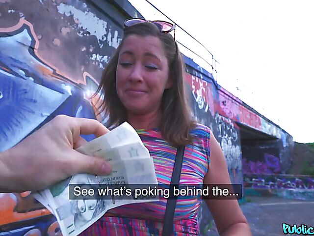 Slutty Elisa Tiger gets picked up and paid for sex in a public place