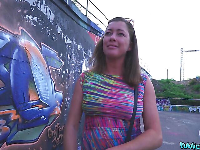 Slutty Elisa Tiger gets picked up and paid for sex in a public place