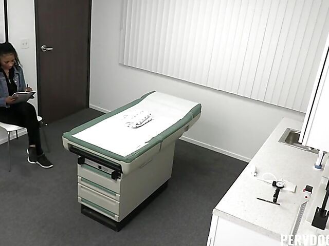 Doctor interracial medical exam and sex with ebony patient Olivia Jayy