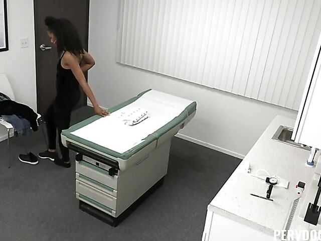 Doctor interracial medical exam and sex with ebony patient Olivia Jayy