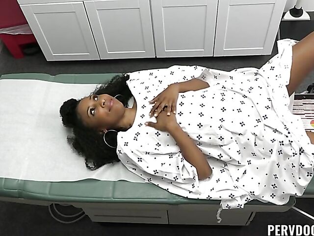 Doctor interracial medical exam and sex with ebony patient Olivia Jayy