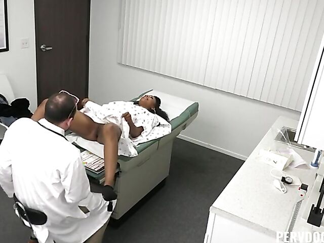Doctor interracial medical exam and sex with ebony patient Olivia Jayy
