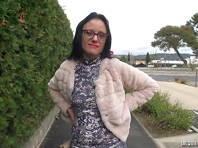 French stockings and boots sex with raven-haired Angelina