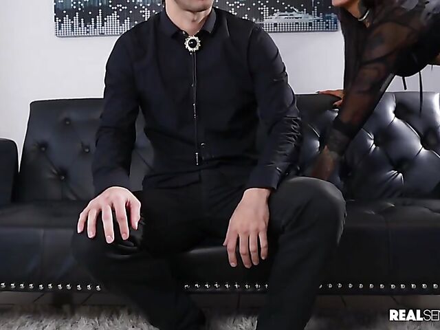 Busty tattoo pornstar Jessie Lee is back and gets nailed one more time