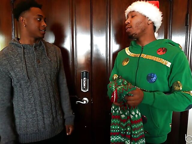 Vanessa Sky interracial wish and magic Christmas fuck in red lingerie