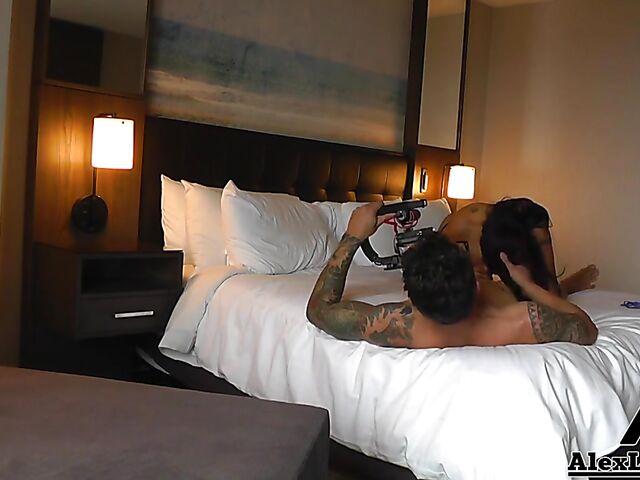 Behind the scenes fuck with Alex Legend and Gabby Quinteros filming it POV