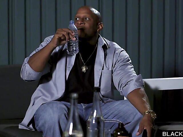 Two black cocks fuck blonde Elsa Jean at both ends