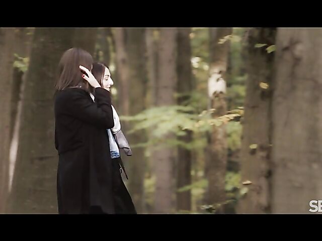 Sensual lesbian lovers Alysia Bounty and Tina Kay go to bed