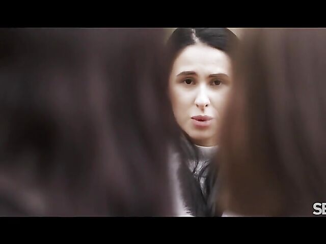 Sensual lesbian lovers Alysia Bounty and Tina Kay go to bed