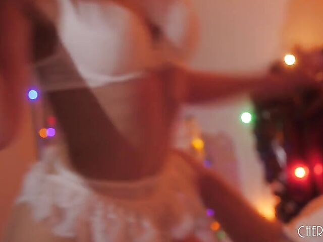 Fairy lights and sexy lingerie fuck with Khloe Kapri